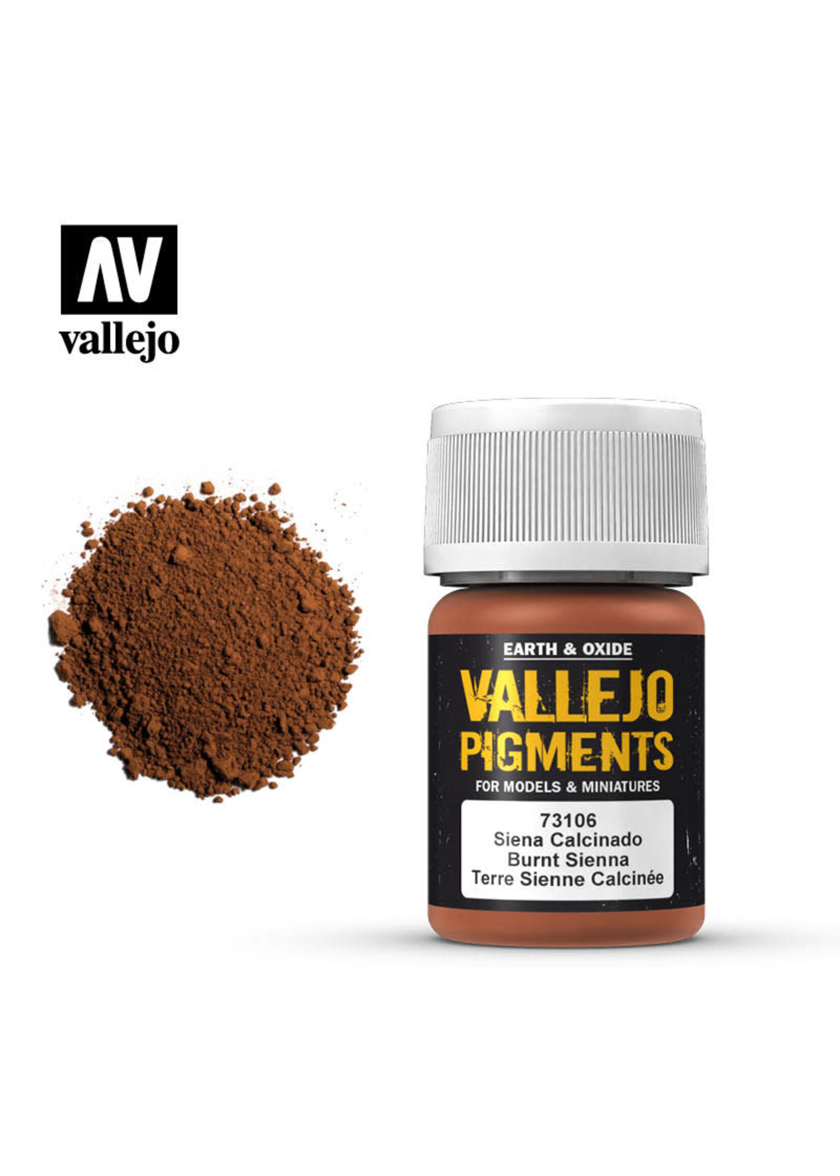 Vallejo VAL73106 Pigment Burnt Sienna (30ml)