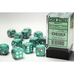 Chessex Dice 16mm 27603 12pc Marble Oxi-Copper/White