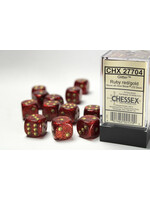 Chessex ***Dice 16mm 27704 12pc Glitter Ruby/Gold