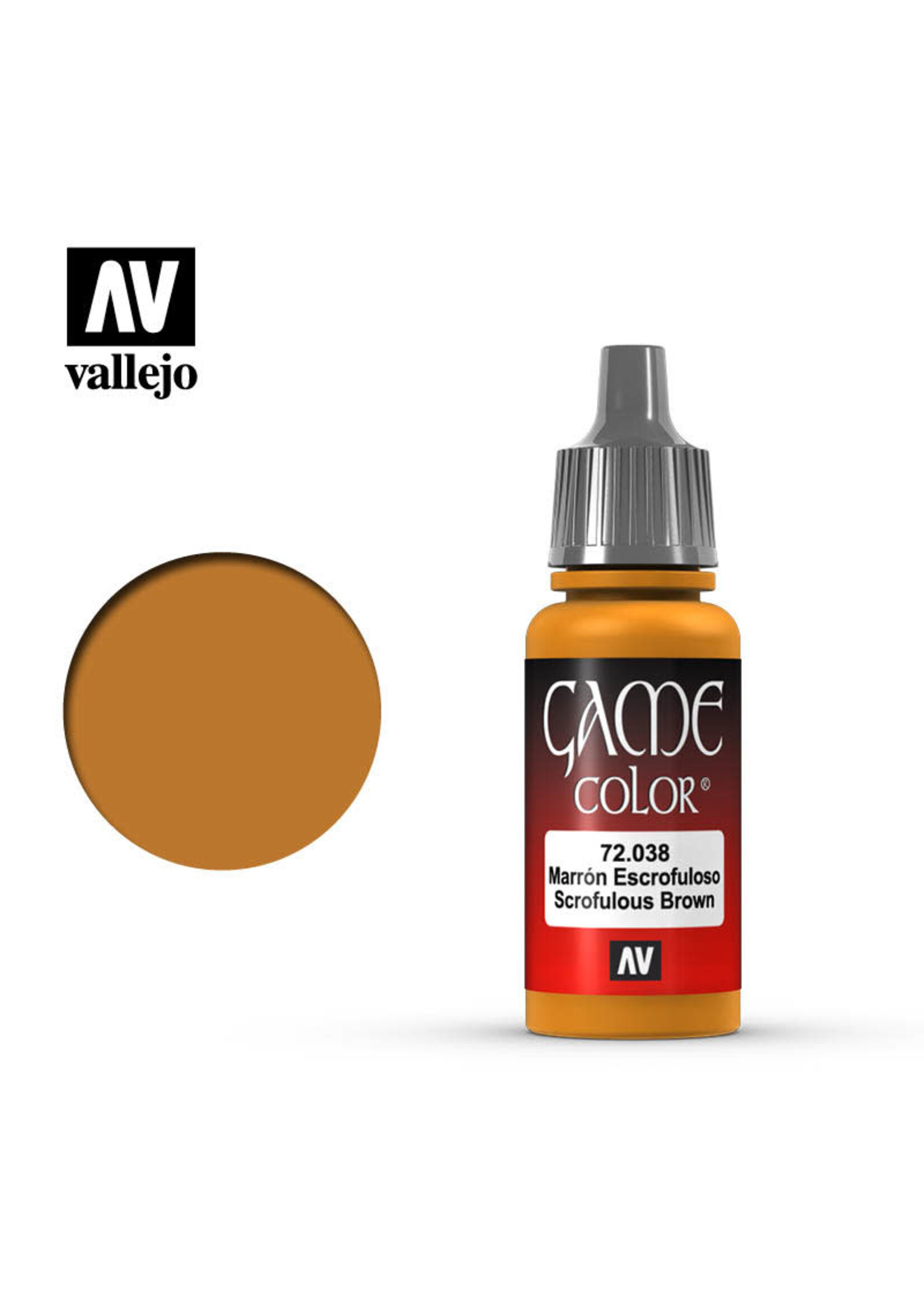 Vallejo 016VAL72038 Game Color Scrofulous Brown (17ml)