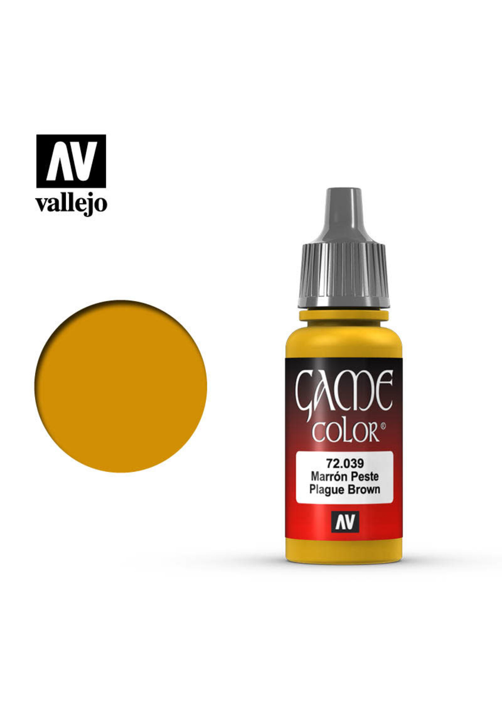 Vallejo 063VAL72039 Game Color Plague Brown (17ml)