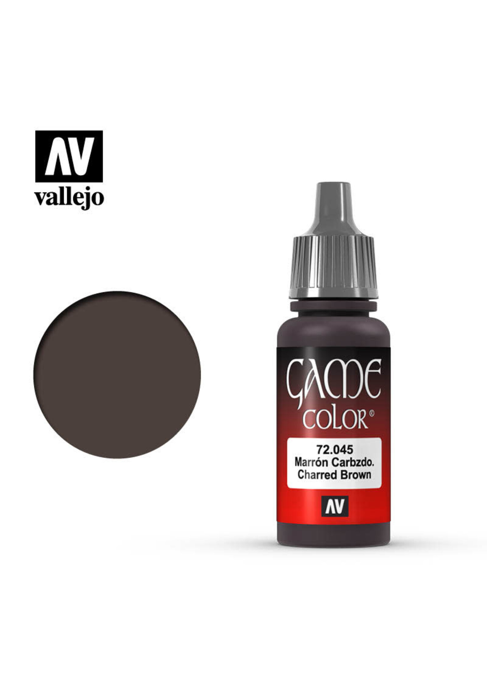 Vallejo 071VAL72045 Game Color Charred Brown (17ml)