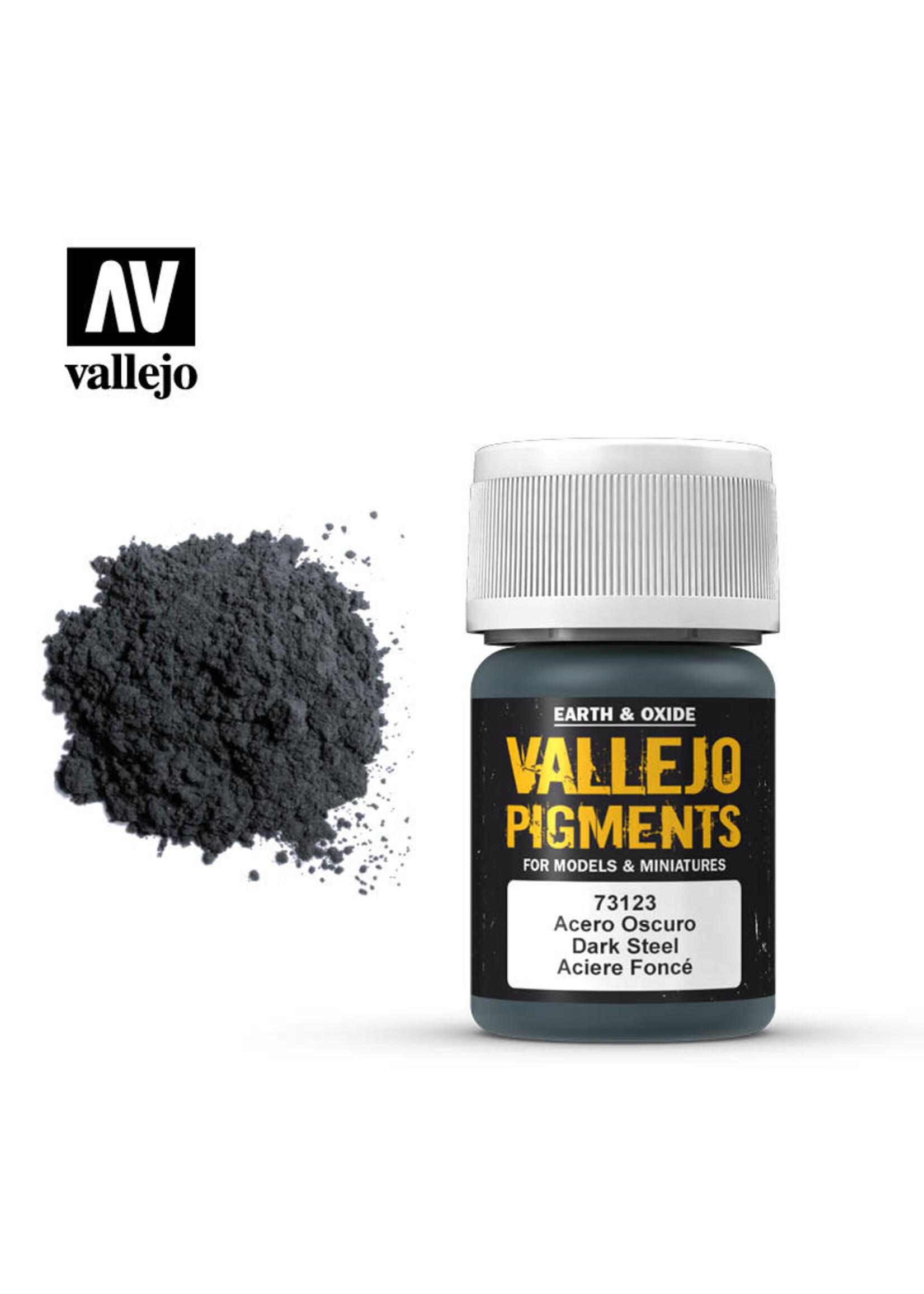 Vallejo VAL73123 Pigment Dark Steel Pigment (30ml)