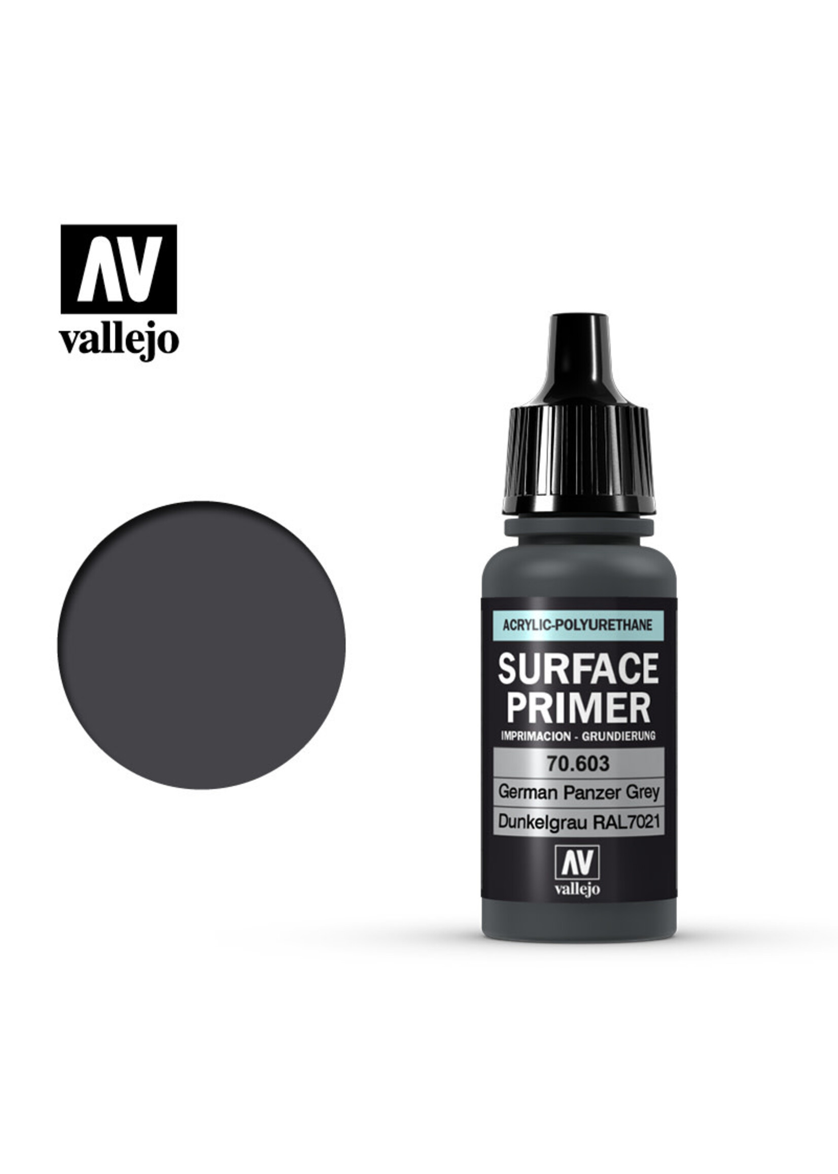 Vallejo VAL70603 Surface Primer German Panzer Grey (17ml)