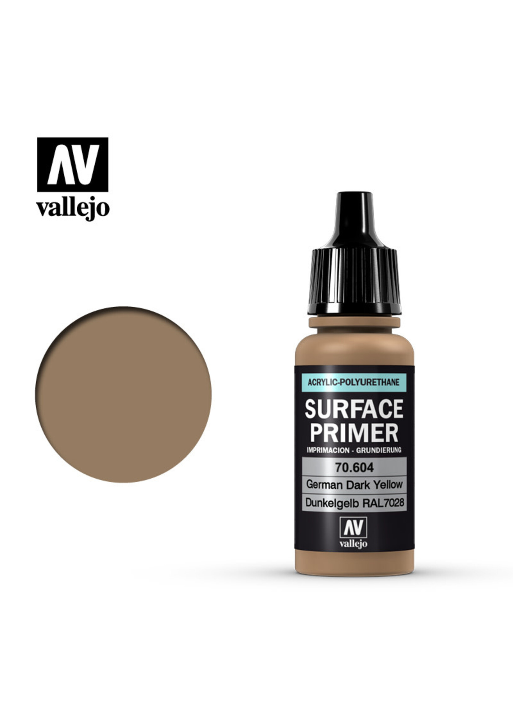 Vallejo VAL70604 Surface Primer German Dark Yellow (17ml)