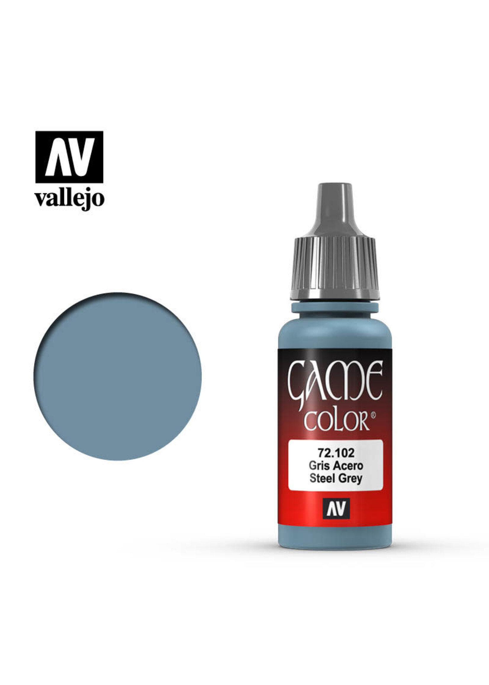 Vallejo VAL72102 Game Color Steel Grey (17ml)