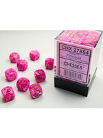 Chessex ***Dice 12mm 27854 36pc Vortex Pink Gold