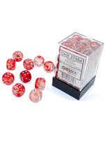 Chessex ***Dice 16mm 27954 36pc Nebula Red/Silver Luminary