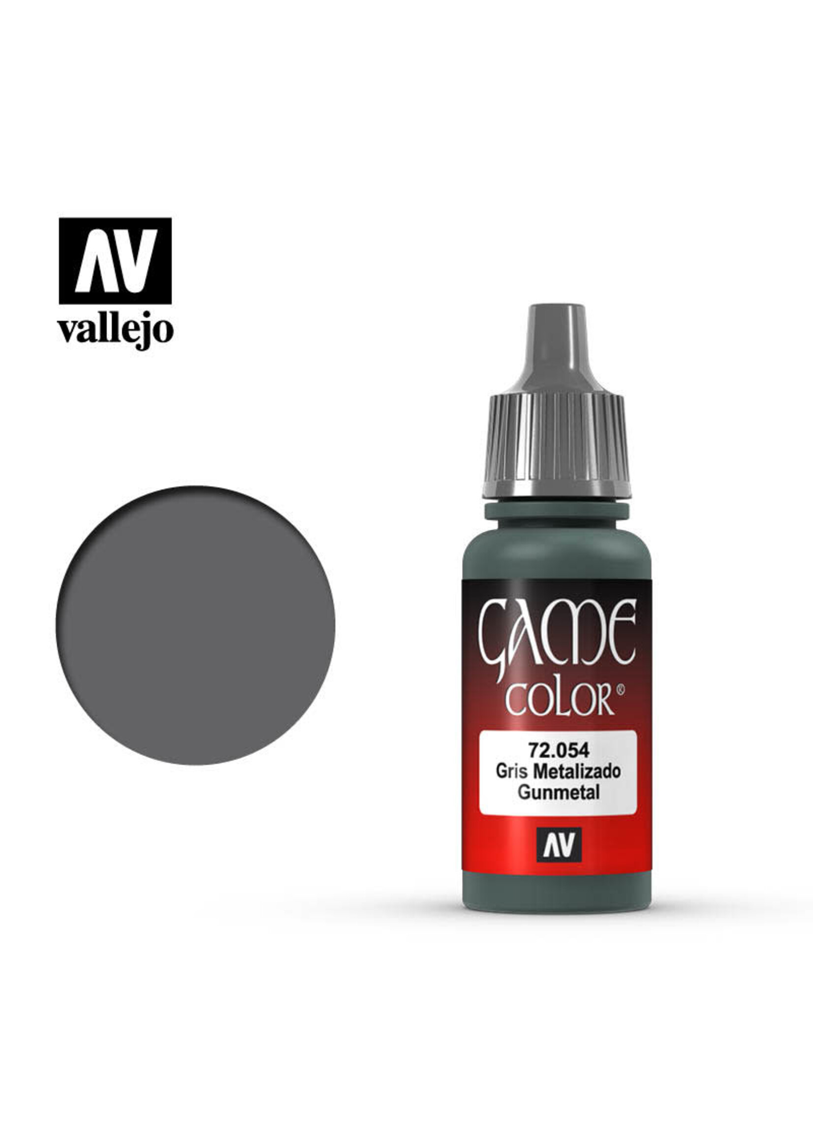 Vallejo VAL72054 Game Color Gunmetal Metal (17ml)