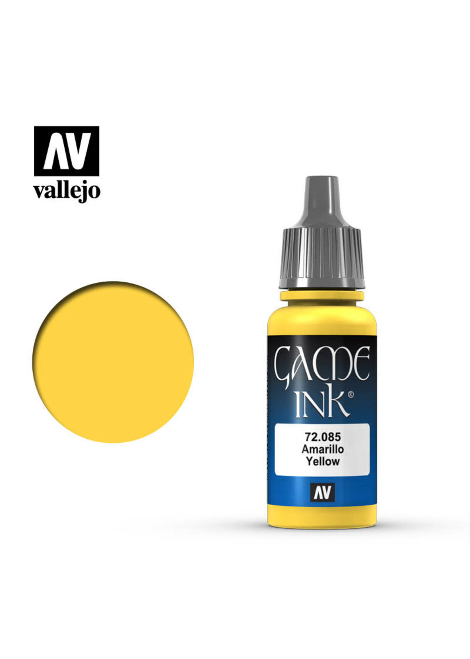 Vallejo 111VAL72085 Game Color Ink Yellow (17ml)