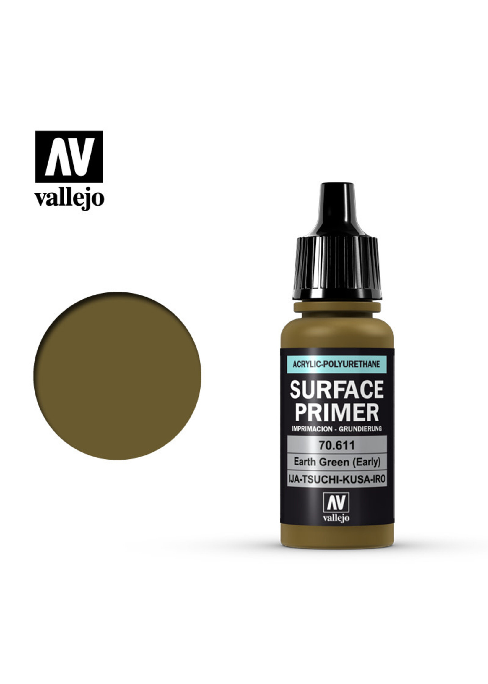 Vallejo VAL70611 Surface Primer IJA Earth Green (17ml)