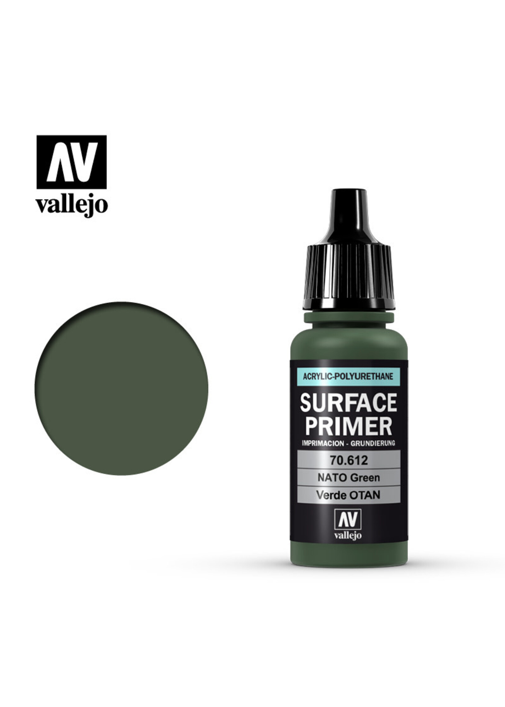 Vallejo VAL70612 Surface Primer Nato Green (17ml)