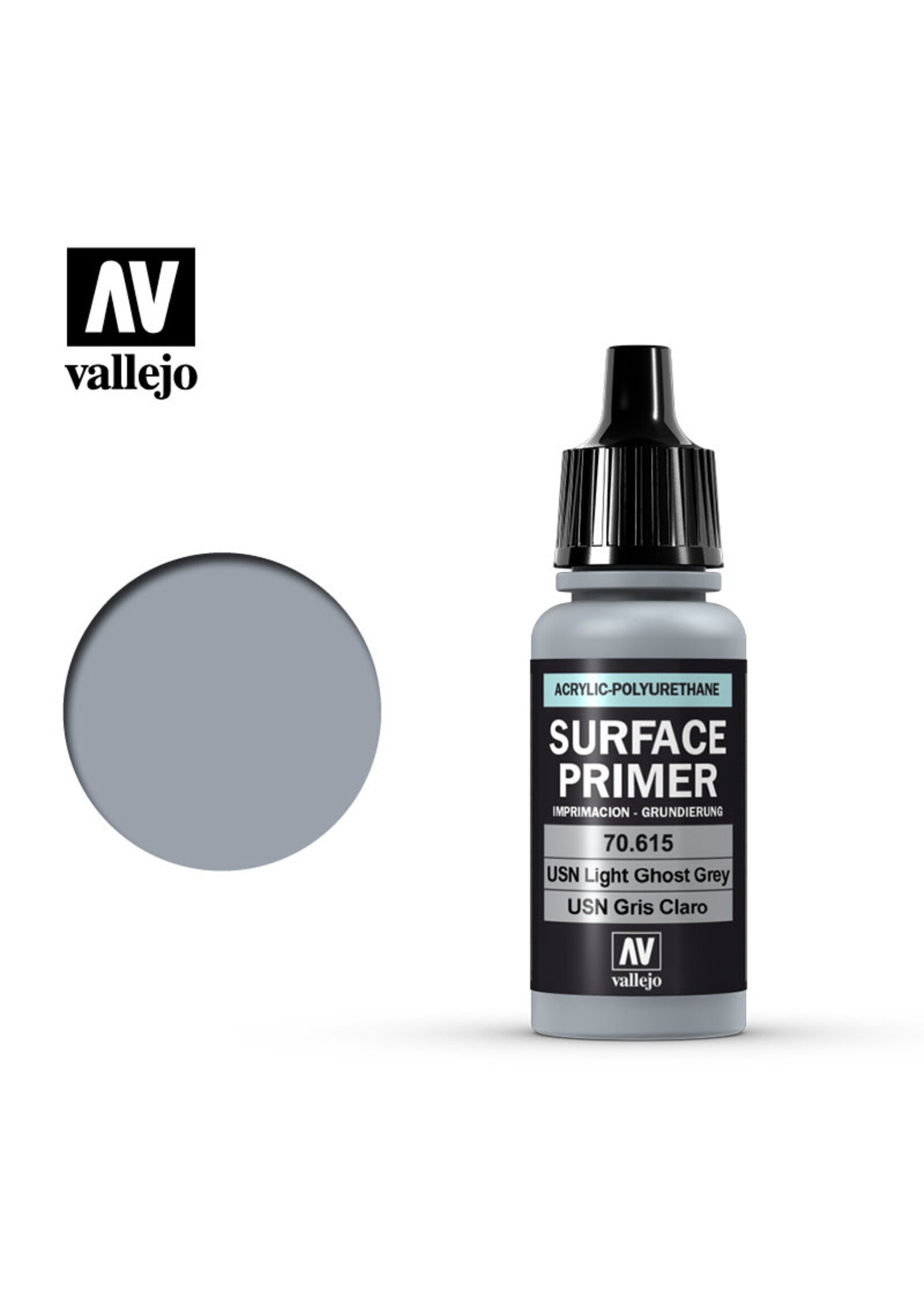 Vallejo VAL70615 Surface Primer USN Light Ghost Grey (17ml)