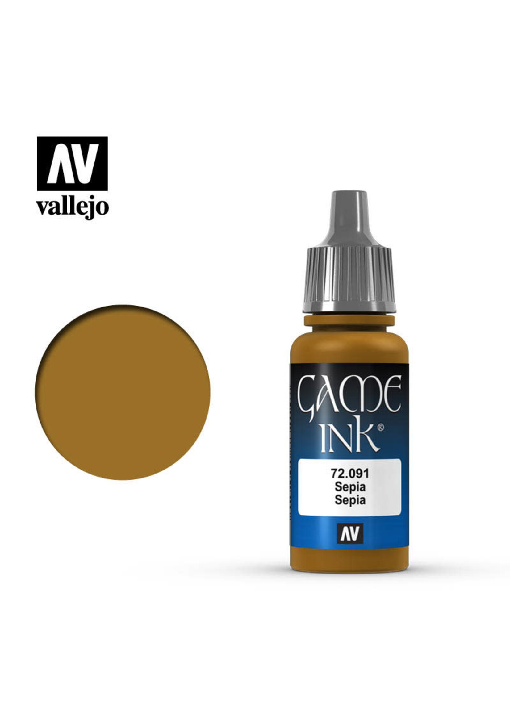 Vallejo VAL72091 Game Color Ink Sepia (17ml)