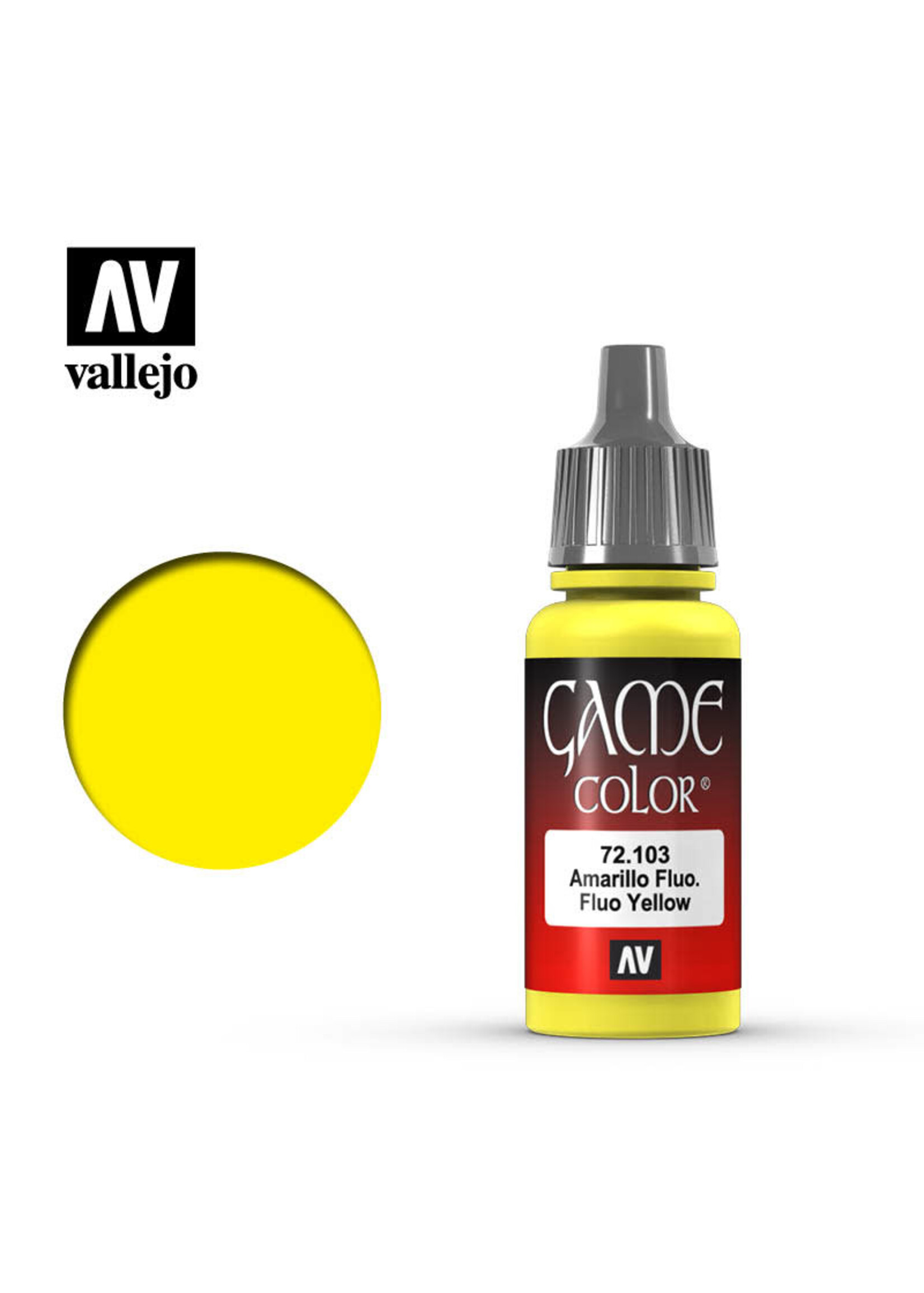 Vallejo 101VAL72103 Game Color Fluorecent Yellow (17ml)