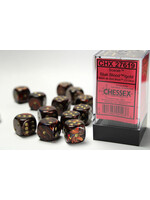 Chessex Dice 16mm 27619 12pc Scarab BlueBlood/Gold