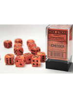 Chessex Dice 16mm 27633 12pc Vortex Orange/Black
