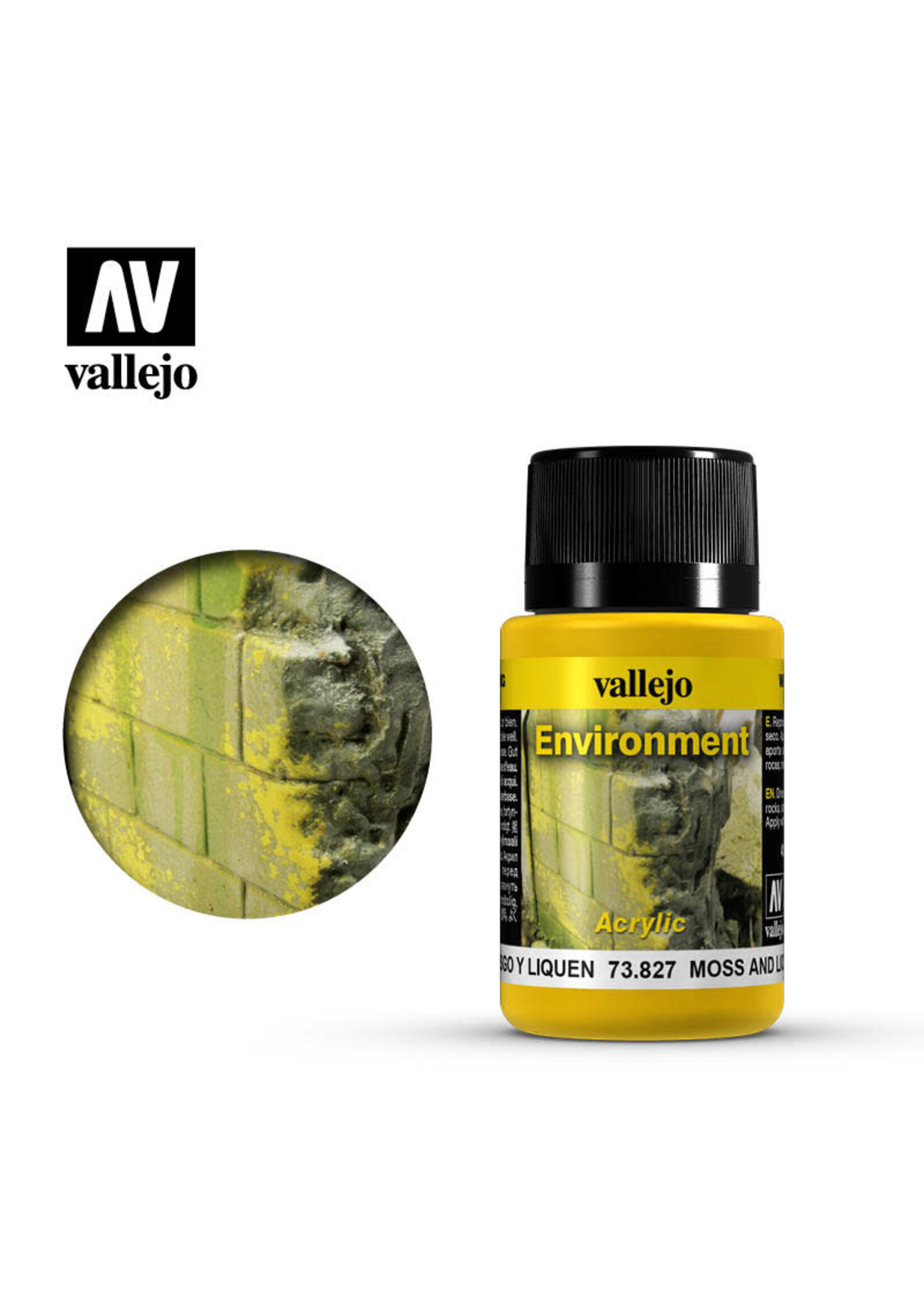 Vallejo VAL73827 Weathering Effects Moss & Lichen Effect (40ml)