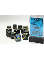 Chessex ***Dice 16mm 27699 12pc Lustrous Shadow/Gold