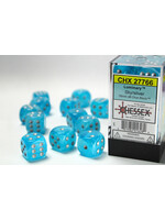 Chessex ***Dice 16mm 27766 12pc Luminary  Sky/Silver