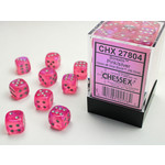 Chessex Dice 12mm 27804 36pc Borealis Pink/Silver