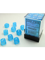 Chessex ***Dice 12mm 27816 36pc Frosted Caribbean-Blue