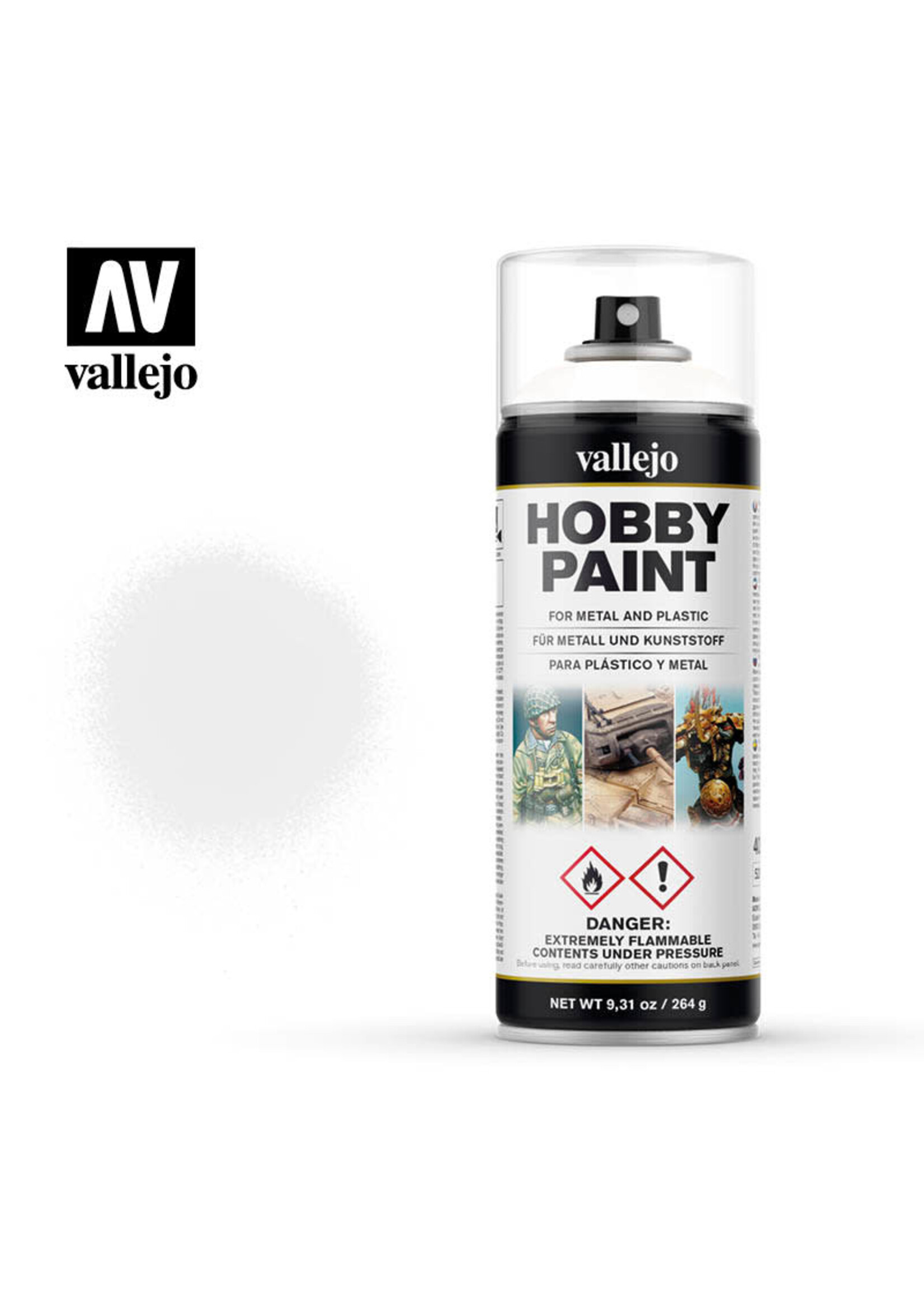 Vallejo VAL28010 White Primer Aerosol (400ml)