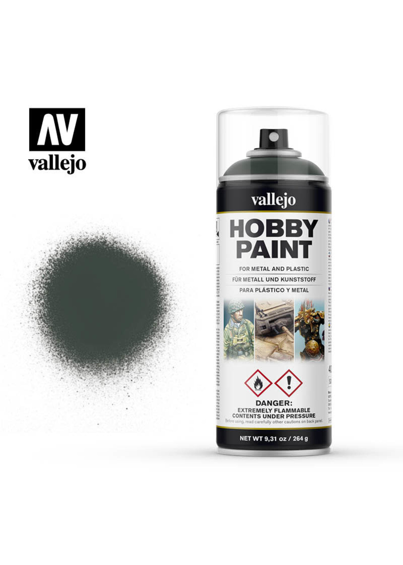 Vallejo VAL28026 Dark Green Aerosol (400ml)