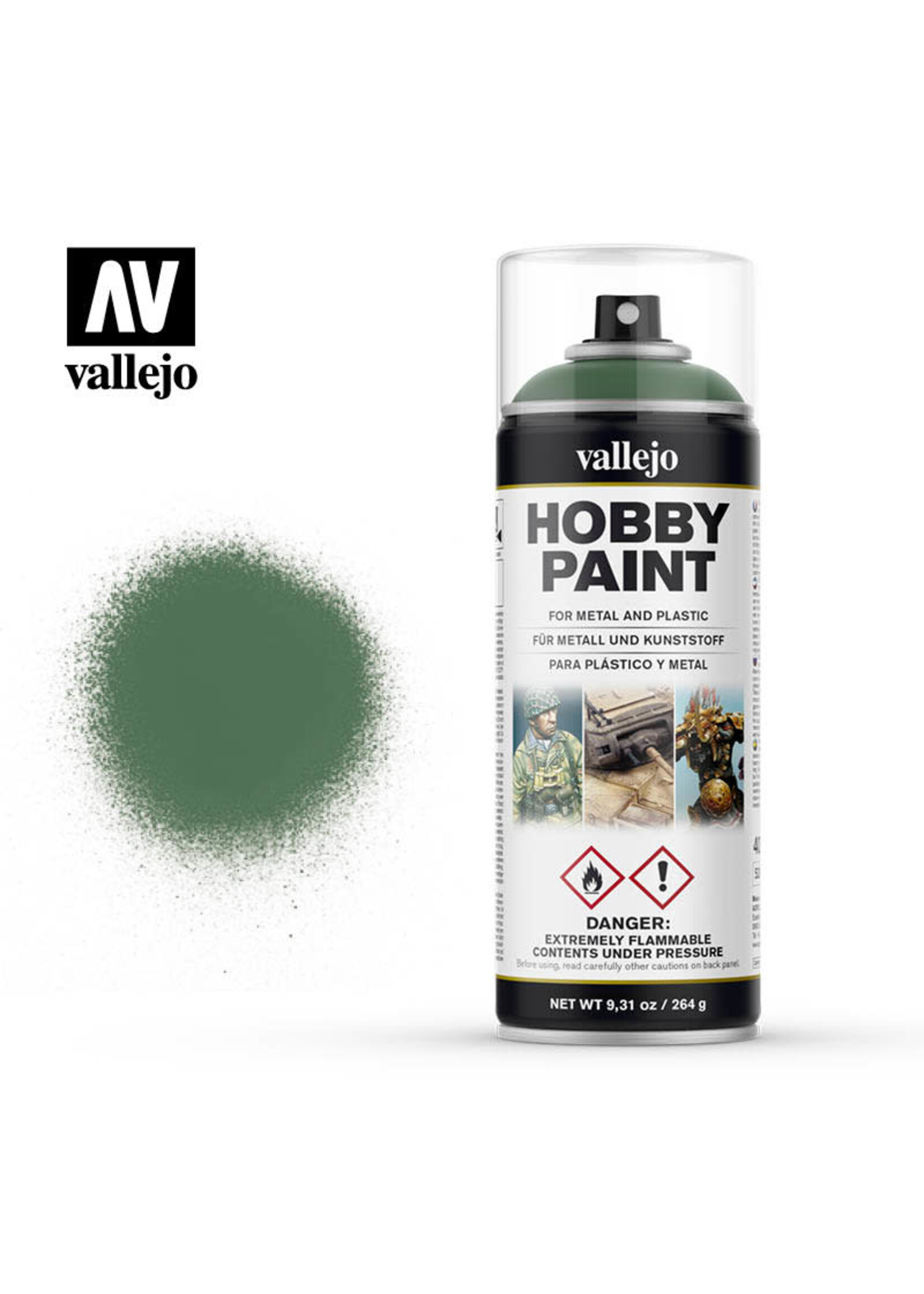 Vallejo VAL28028 Sick Green Aerosol (400ml)