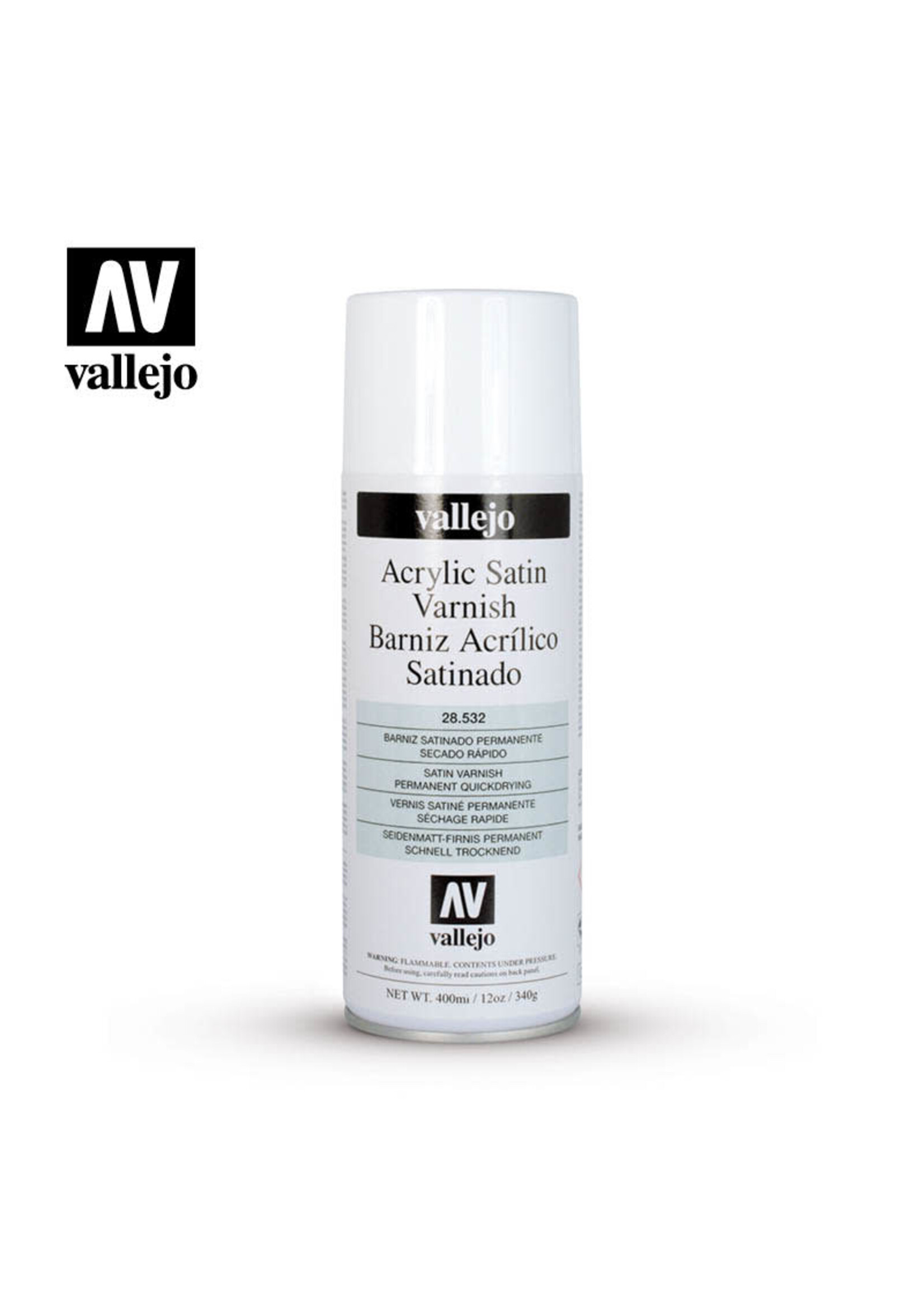 Vallejo VAL28532 Satin Varnish Aerosol (400ml)