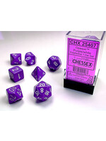 Chessex Dice RPG 25407 7pc Opaque Purple/White