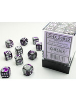 Chessex Dice 12mm 26832 36pc Gemini Purple-Steel/White