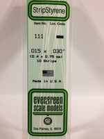 Evergreen Scale Models EVE111 Styrene .015x.030 Strip (10pc)