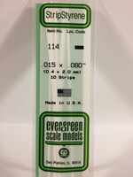Evergreen Scale Models EVE114 Styrene .015x.080 Strip (10pc)