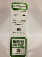 Evergreen Scale Models EVE127 Styrene .020x.156 Strip (10pc)