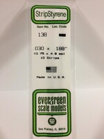 Evergreen Scale Models EVE138 Styrene .030x.188 Strip (10pc)