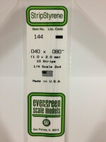 Evergreen Scale Models EVE144 Styrene .040x.080 Strip (10pc)