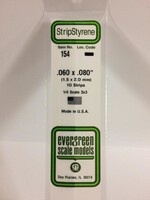 Evergreen Scale Models EVE154 Styrene .060x.080 Strip (10pc)