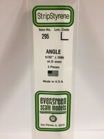 Evergreen Scale Models EVE295 Styrene 5/32 in Angle (3pc)