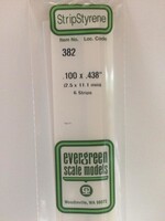 Evergreen Scale Models EVE382 Styrene .100x.438 Strip (6pc)