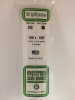 Evergreen Scale Models EVE398 Styrene .188x.188 Strip (6pc)