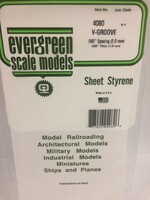 Evergreen Scale Models EVE4080 Styrene .040 V-Groove Sheet