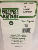 Evergreen Scale Models EVE4125 Styrene .040 V-Groove Sheet