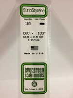 Evergreen Scale Models EVE165 Styrene .080x.100 Strip (8pc)