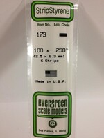 Evergreen Scale Models EVE179 Styrene 1.00x.250 Strip (6pc)
