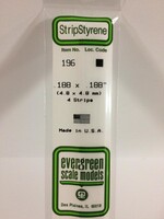 Evergreen Scale Models EVE196 Styrene .188x.188 Strip (4pc)