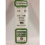 Evergreen Scale Models EVE232 Styrene 3/8 inch Tube (2pc)