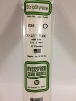 Evergreen Scale Models EVE234 Styrene 7/16 inch Tube (2pc)