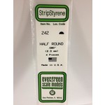 Evergreen Scale Models EVE242 Styrene .080in Half-Round (4pc)