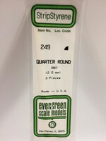 Evergreen Scale Models EVE249 Styrene .080 Quarter-Round (3pc)